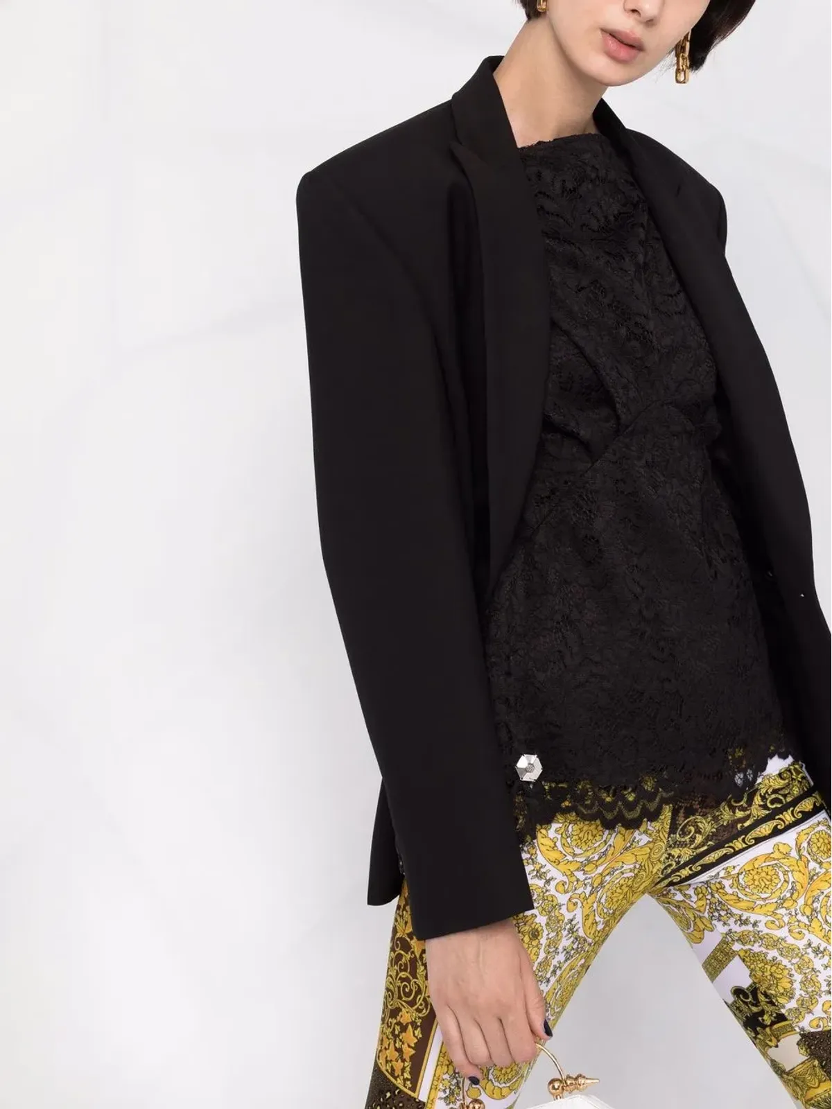 Philipp Plein lace-patterned sleeveless blouse - Black - 画像5