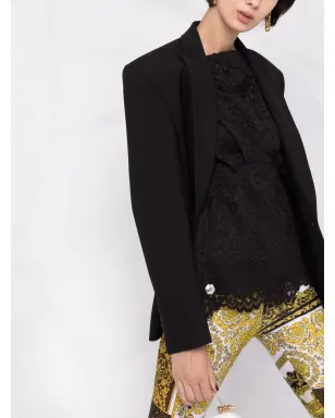 Philipp Plein lace-patterned sleeveless blouse - Black - サムネイル5