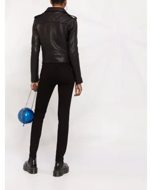 Philipp Plein アイコニック レザーバイカージャケット - サムネイル4