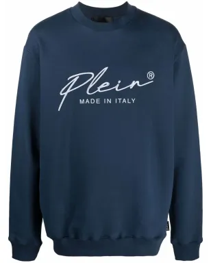 Philipp Plein embroidered-logo sweatshirt - Blue - サムネイル1