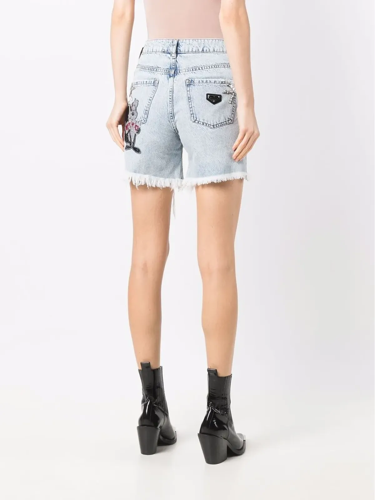Philipp Plein ルーニー・テューンズ装飾デニムショーツ - 画像4