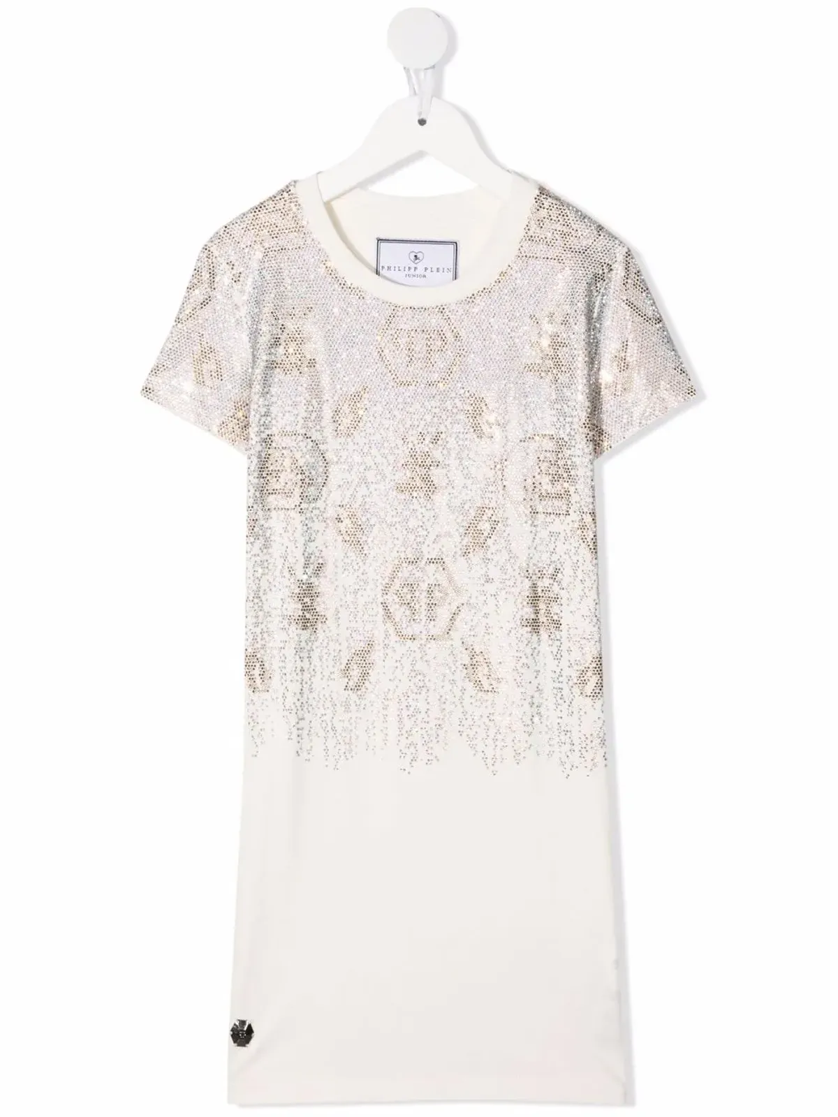 Philipp Plein Junior ラインストーン装飾のTシャツドレス - 画像1