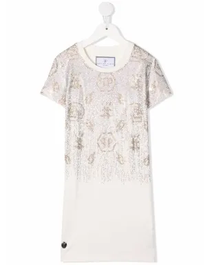 Philipp Plein Junior ラインストーン装飾のTシャツドレス - サムネイル1