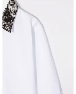 Philipp Plein Junior 新バロック調コントラストカラー シャツ - White - サムネイル3