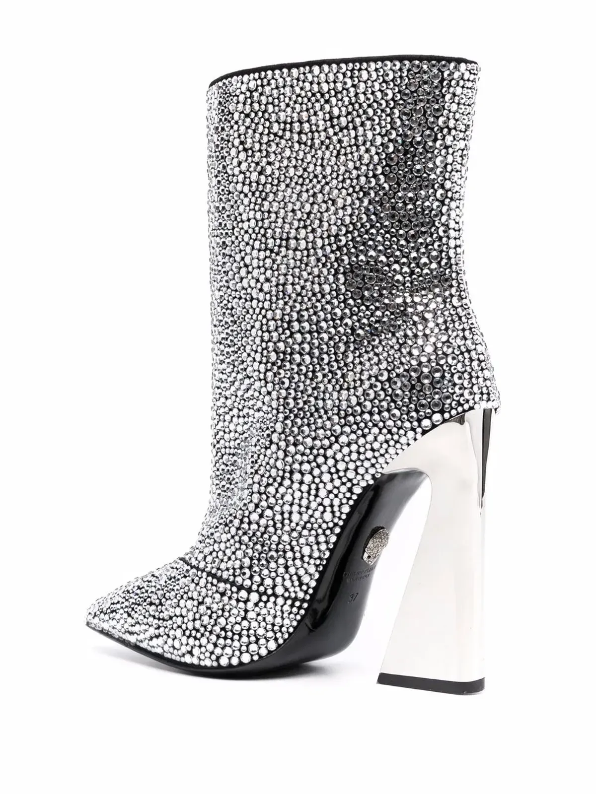 Philipp Plein クリスタル装飾付きアンクルブーツ - 画像3