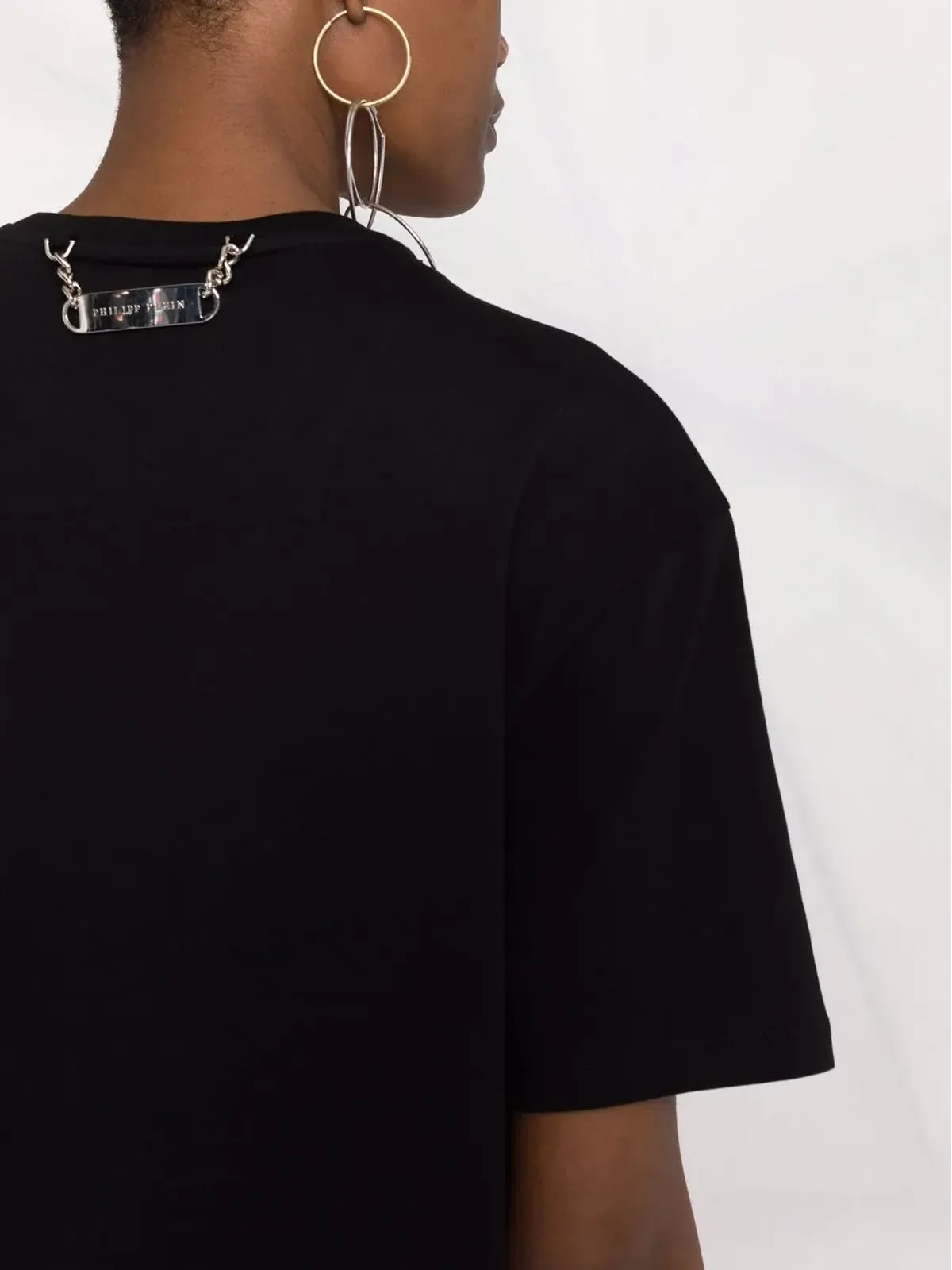 Philipp Plein スカル装飾付きラウンドネックTシャツ - 画像3