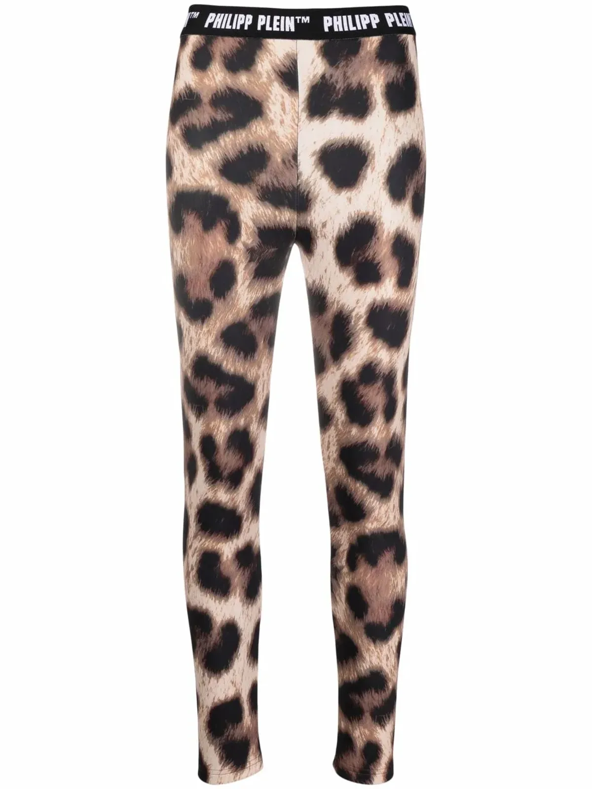 Philipp Plein レオパードプリント バイカーレギンス - 画像1