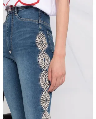 Philipp Plein クリスタル・ケーブル・ハイウェスト・ジェギングス - サムネイル5