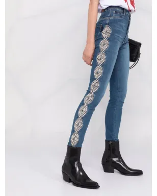 Philipp Plein クリスタル・ケーブル・ハイウェスト・ジェギングス - サムネイル3