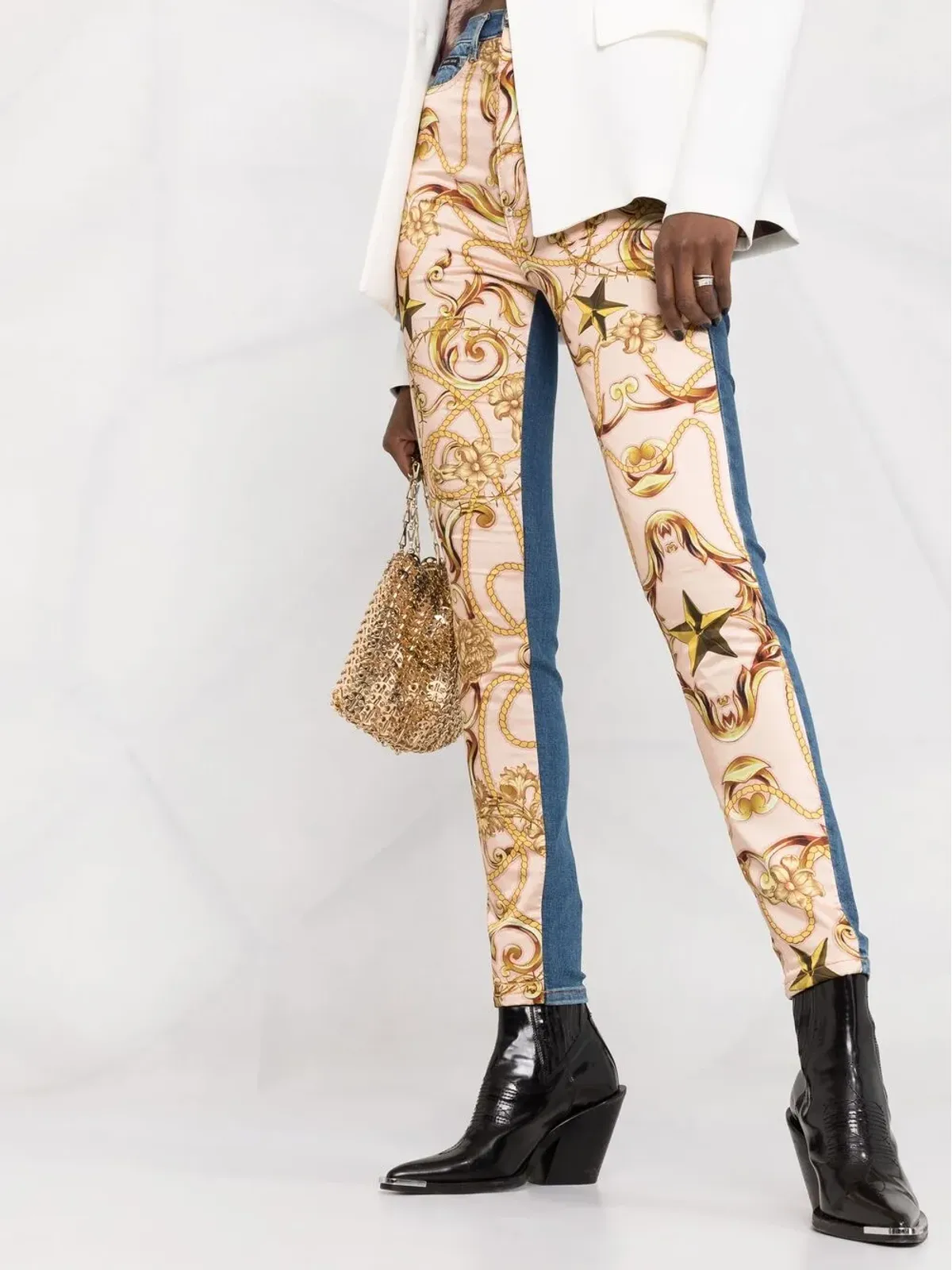 Philipp Plein バロックプリント スキニージーンズ - 画像5
