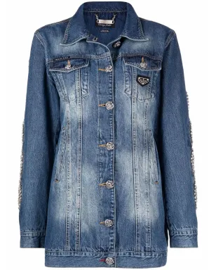 Philipp Plein クリスタル装飾デニムジャケット - サムネイル1