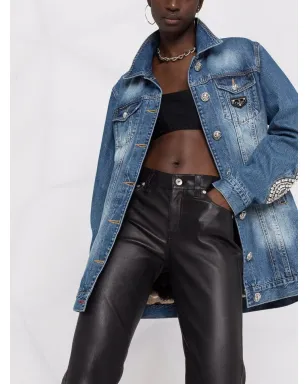 Philipp Plein クリスタル装飾デニムジャケット - サムネイル3