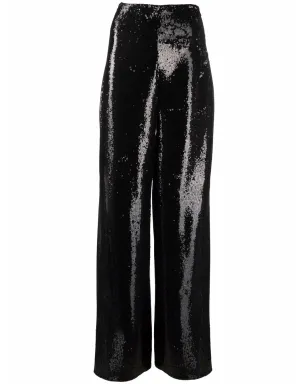 Philipp Plein エンベリッシュド ワイドレッグ トラウザーズ - ブラック - サムネイル1