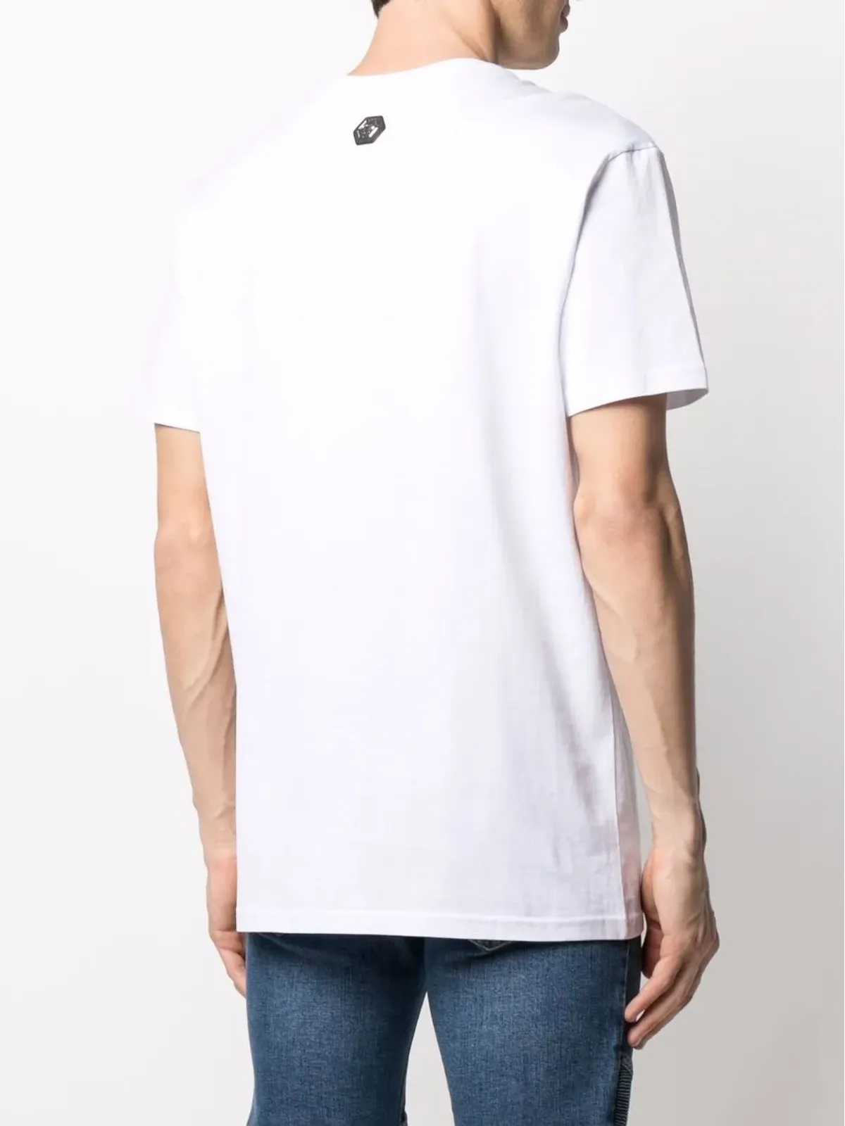Philipp Plein クリスタルスカル コットンTシャツ - 画像4