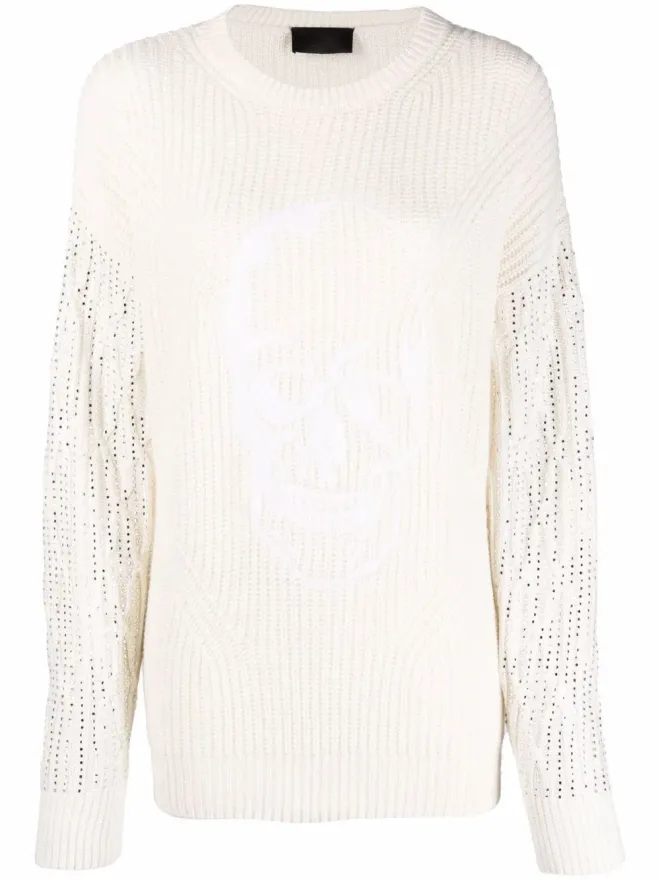 Philipp Plein Philipp Plein クリスタル装飾付きニットジャンパーの商品画像