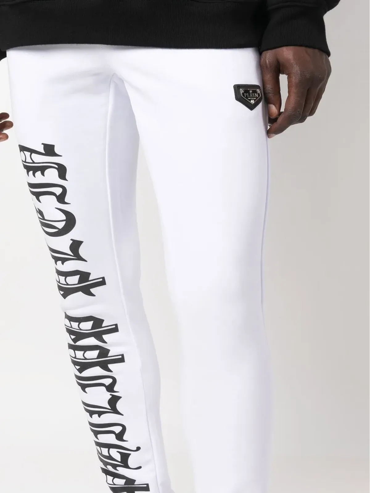 Philipp Plein ゴシックプレイン コットン トラックパンツ - ホワイト - 画像5