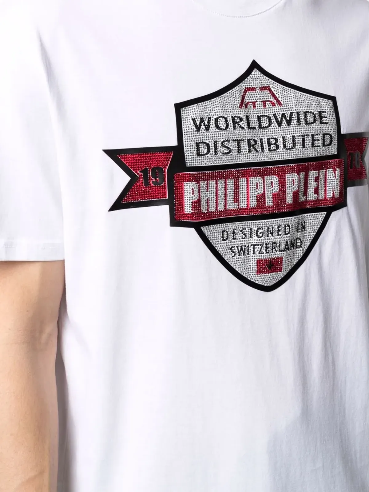 Philipp Plein スローガンプリント コットン Tシャツ ホワイト - 画像5