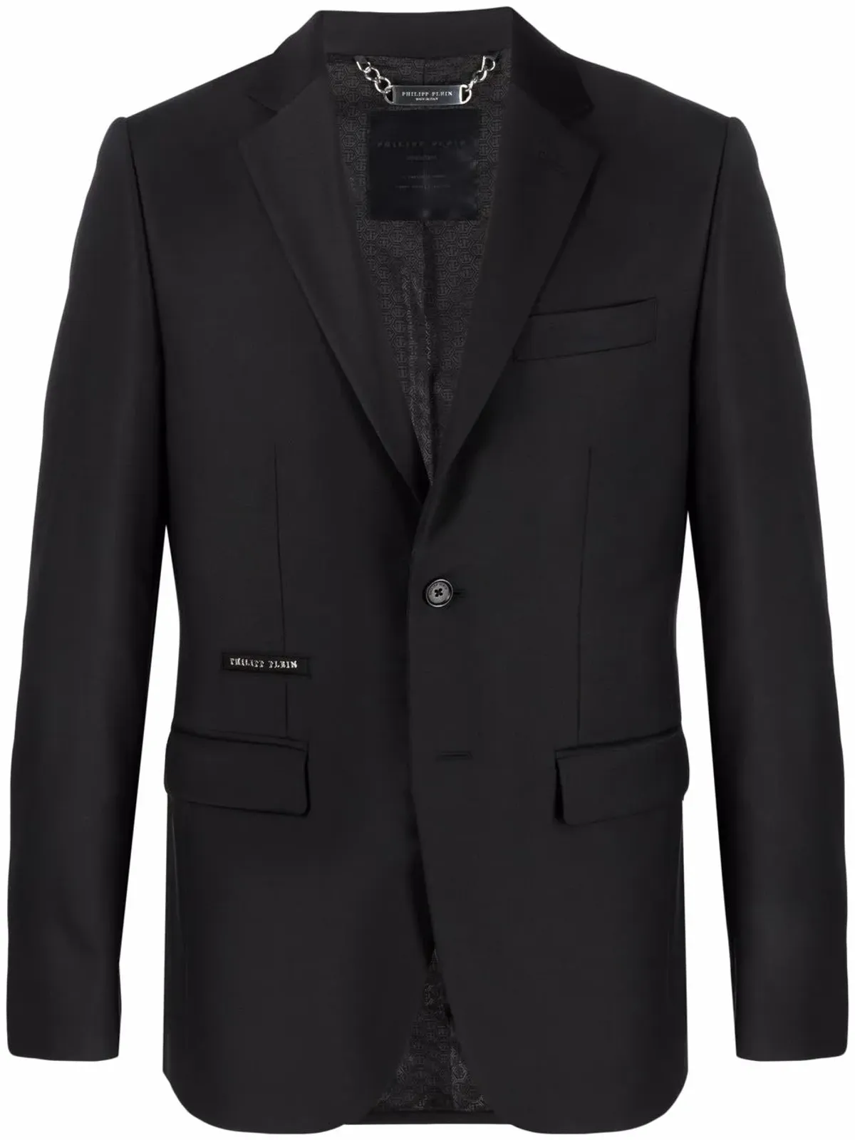 Philipp Plein クリスタルスカル シングルブレストブレザー - 画像1