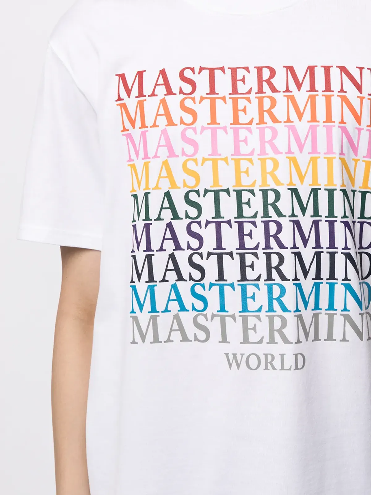 Mastermind World スカルロゴプリント コットンTシャツ - ホワイト - 画像5