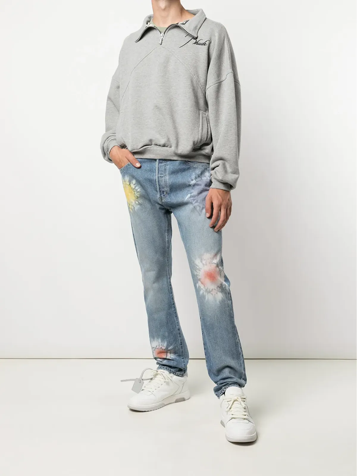 John Elliott ケイン ダメージジーンズ - 画像2