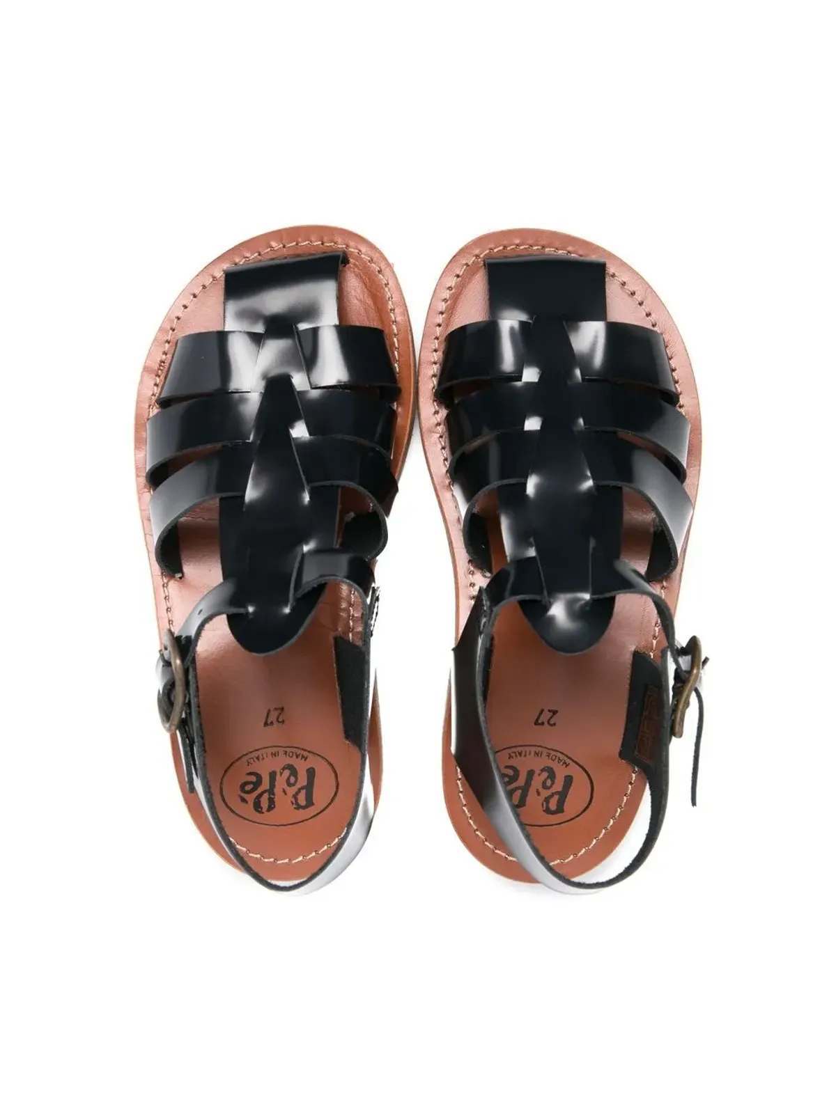Pèpè バックル付きレザーサンダル - 画像3
