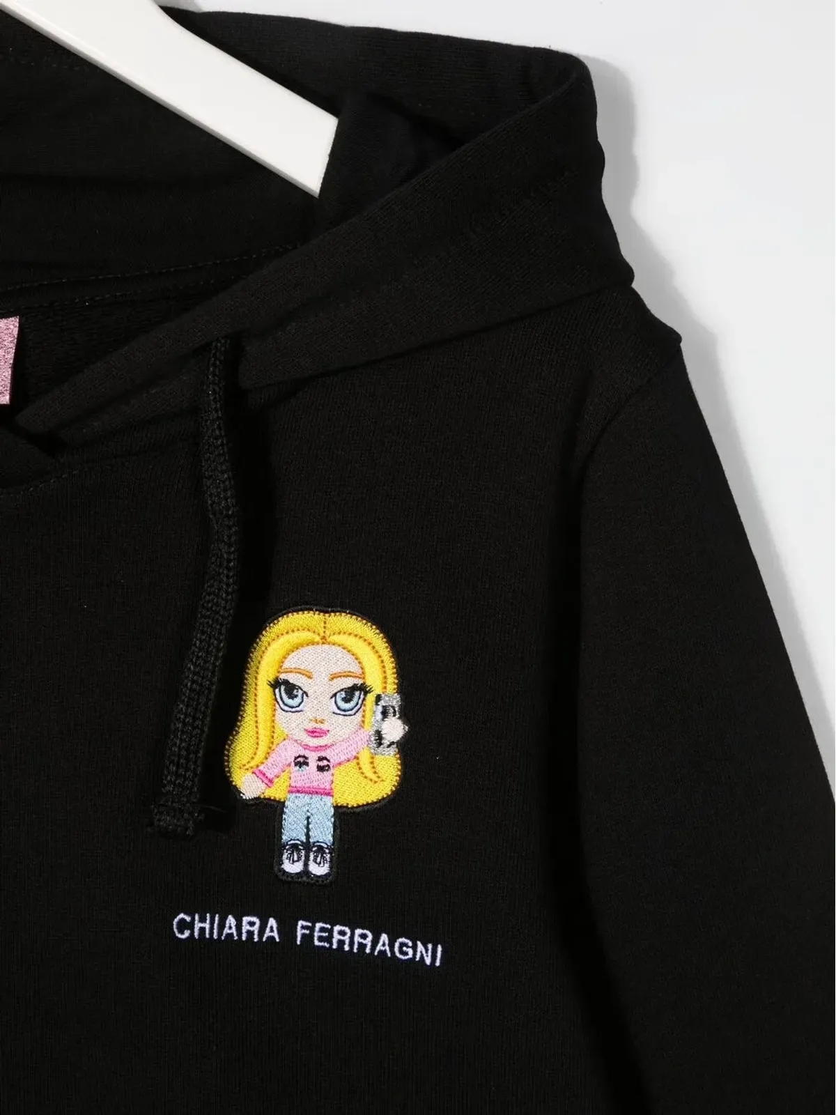 Chiara Ferragni Kids ドール刺繍入りコットンフーディー - 画像3