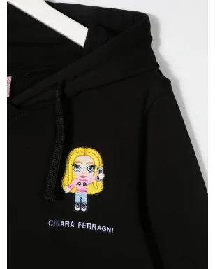 Chiara Ferragni Kids ドール刺繍入りコットンフーディー - サムネイル3