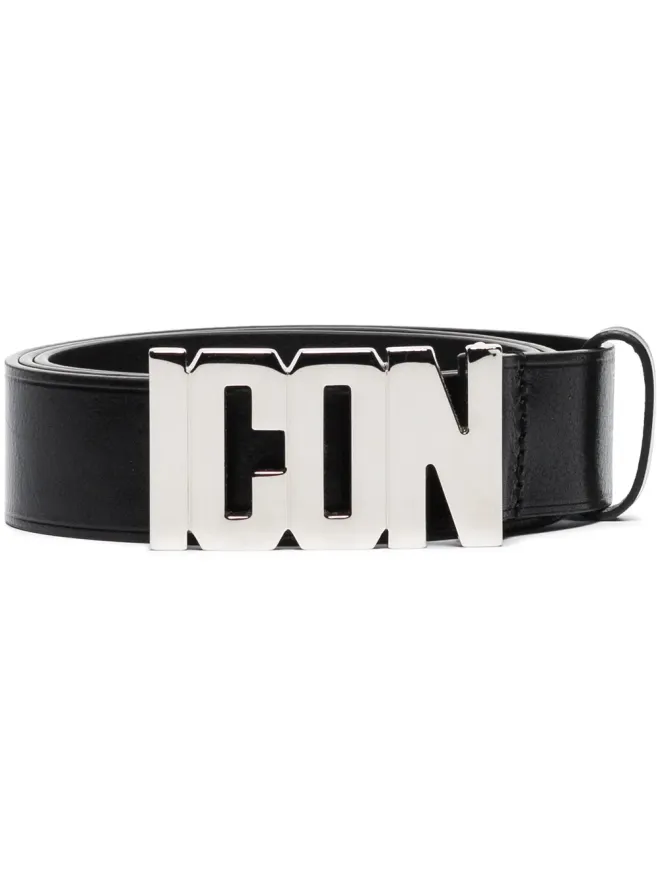 Dsquared2 DSQUARED2 Icon plaque buckle belt - Blackの商品画像