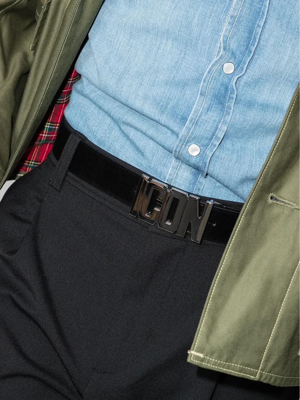 DSQUARED2 Icon plaque buckle belt - Black - 画像2