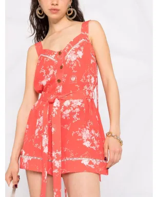 Ulyana Sergeenko Georgette crepe jumpsuit - Red - サムネイル5