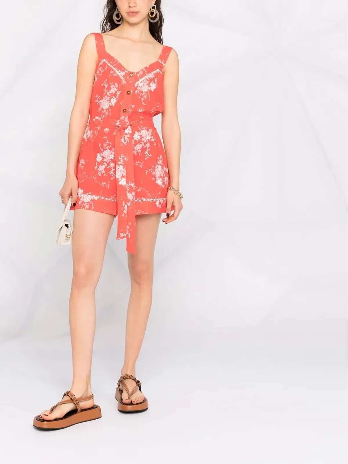 Ulyana Sergeenko Georgette crepe jumpsuit - Red - 画像2