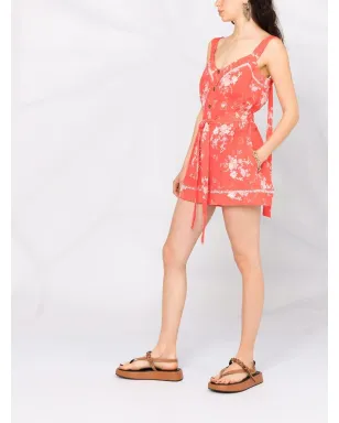 Ulyana Sergeenko Georgette crepe jumpsuit - Red - サムネイル4