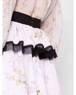 Ulyana Sergeenko アシンメトリック フローラルプリント ミニスカート - サムネイル3