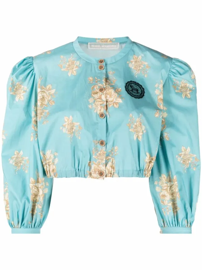Ulyana Sergeenko Ulyana Sergeenko 花柄プリント ボタンアップ ブラウスの商品画像