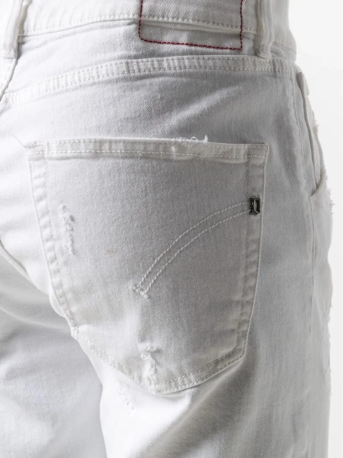 DONDUP distressed-effect cotton shorts - White - 画像5