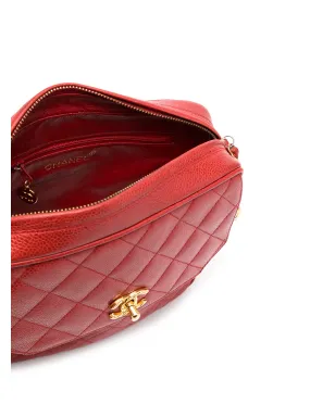 CHANEL Pre-Owned 1992年 CC ダイヤモンドキルティング ショルダーバッグ - レッド - サムネイル5