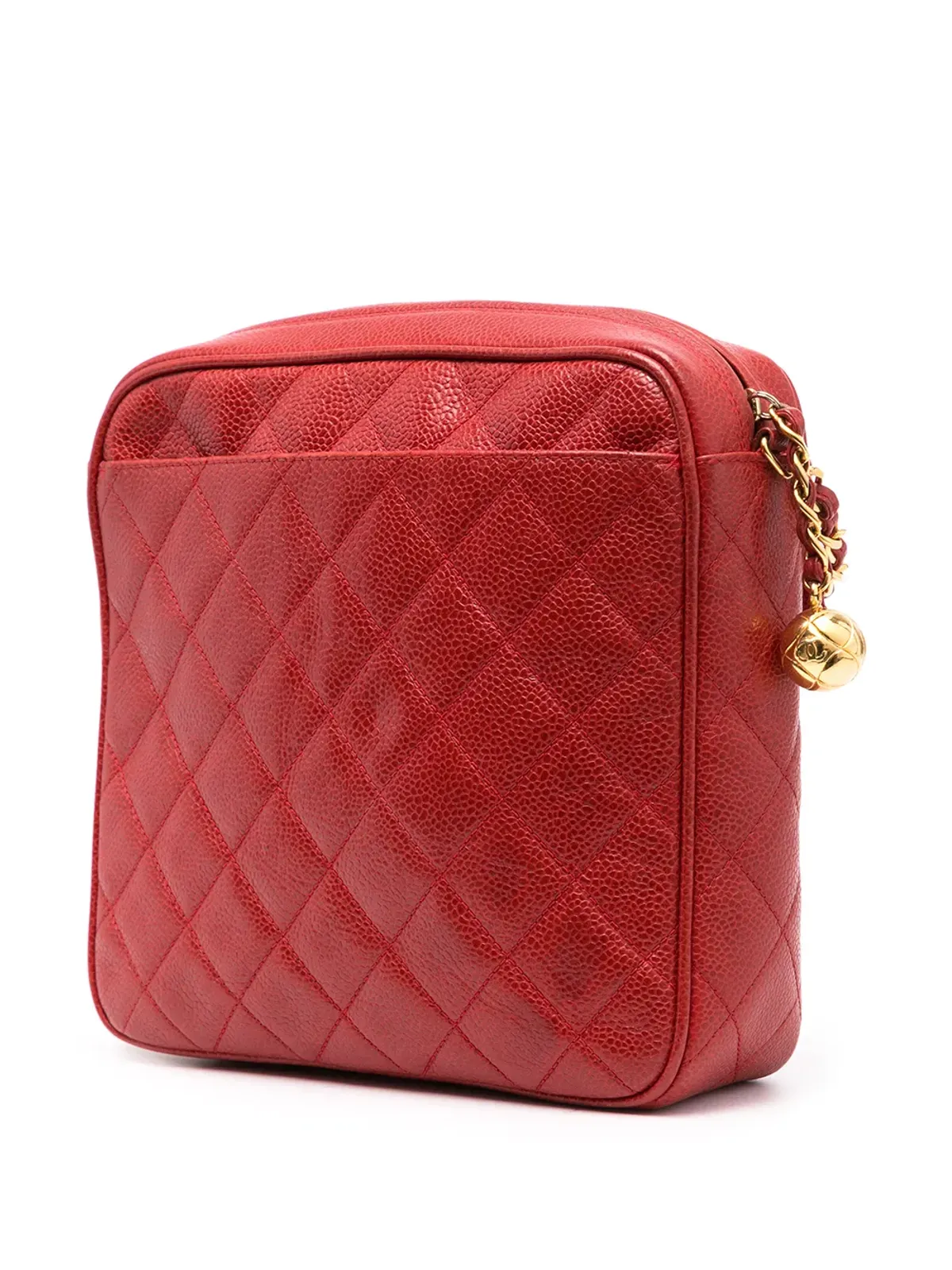 CHANEL Pre-Owned 1992年 CC ダイヤモンドキルティング ショルダーバッグ - レッド - 画像3