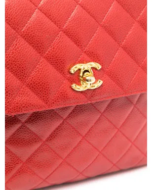 CHANEL Pre-Owned 1992年 CC ダイヤモンドキルティング ショルダーバッグ - レッド - サムネイル4