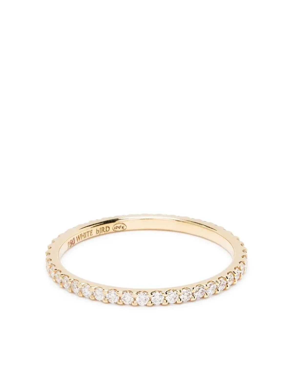 We by WHITEbIRD 18K イエローゴールド ダイヤモンド細帯リング - 画像1