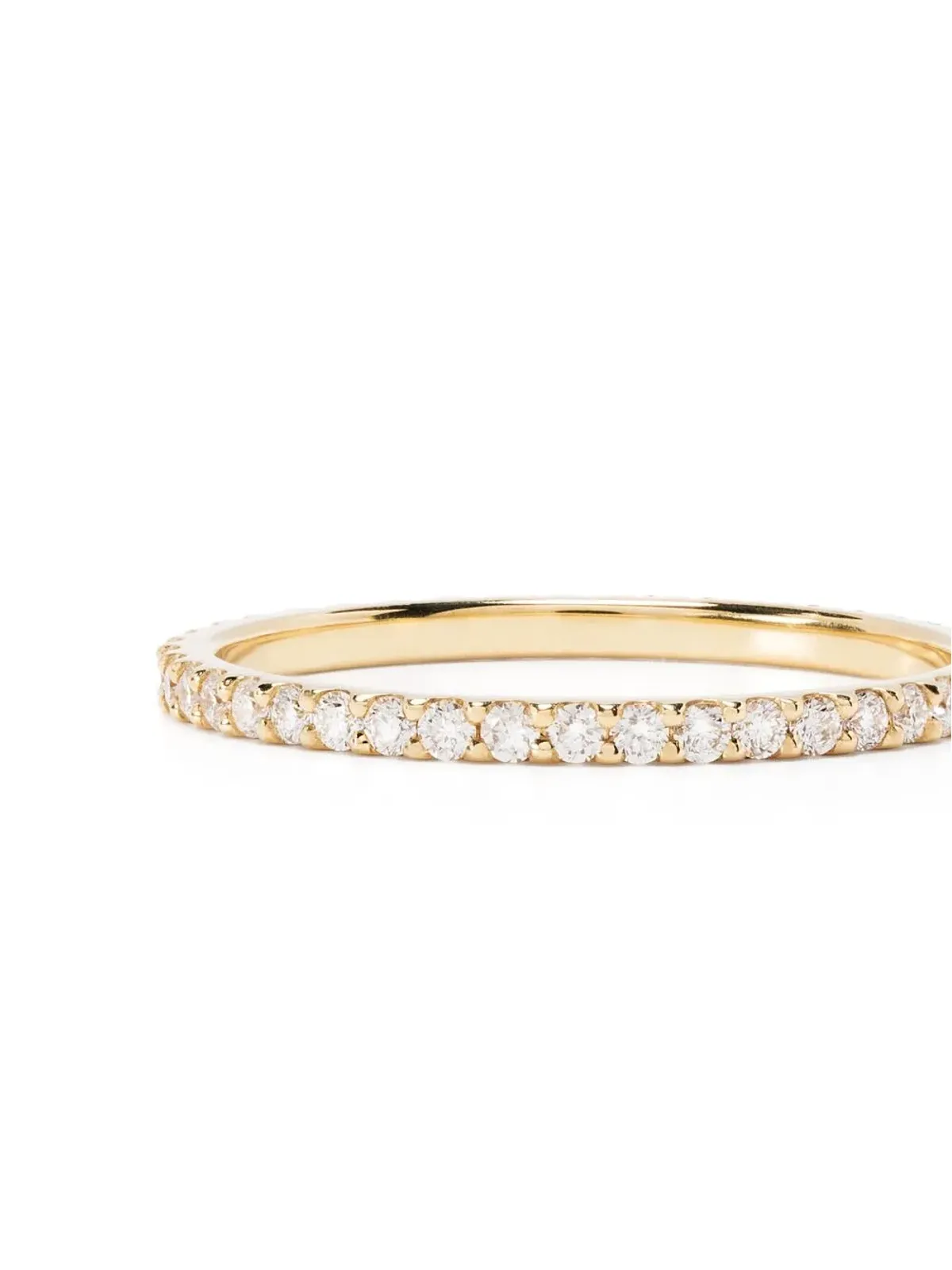We by WHITEbIRD 18K イエローゴールド ダイヤモンド細帯リング - 画像3
