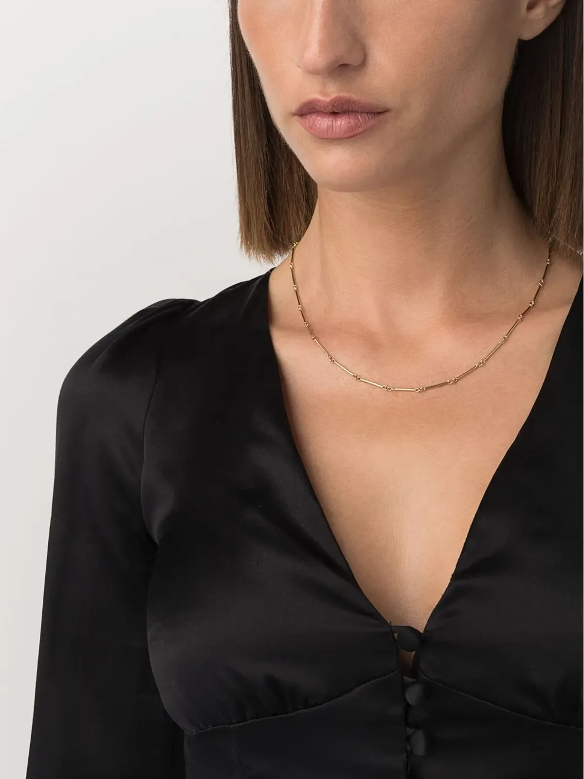 We by WHITEbIRD イエローゴールド 14K Yasmine チェーンネックレス - 画像2