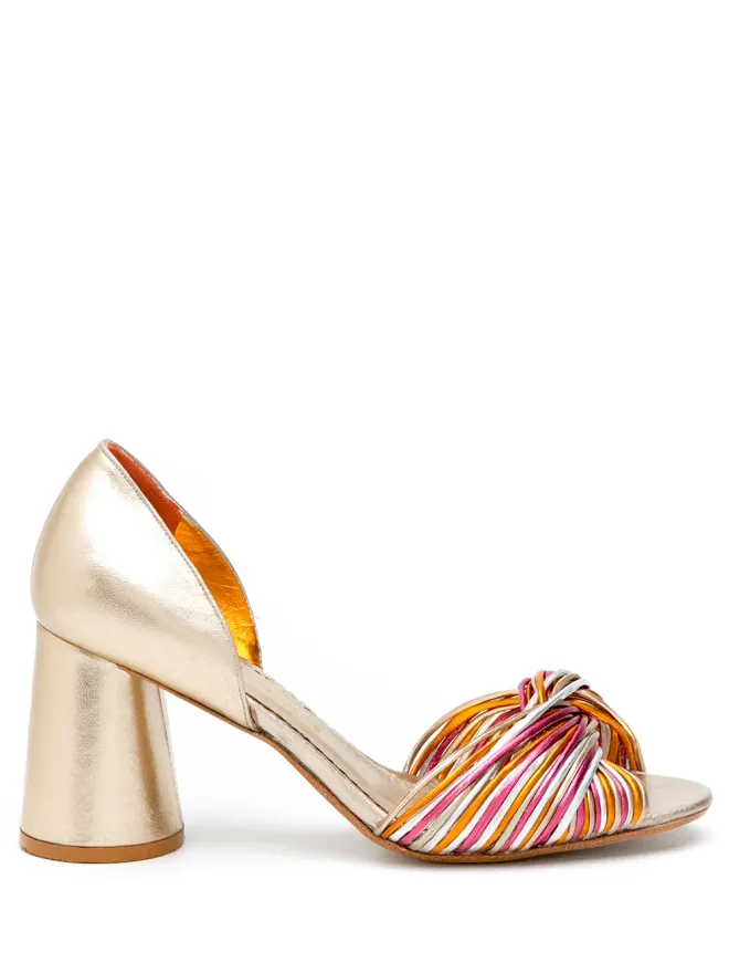 Sarah Chofakian Sarah Chofakian Colagem メタリック サンダルの商品画像