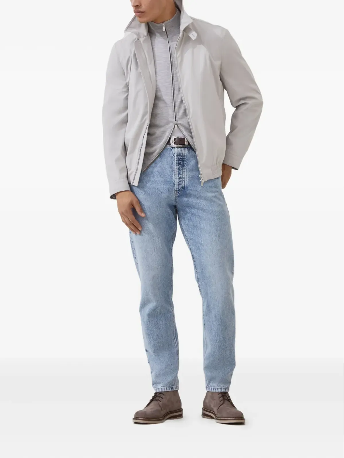 Brunello Cucinelli ジップアップ カシミア・シルク ジャンパー - 画像2