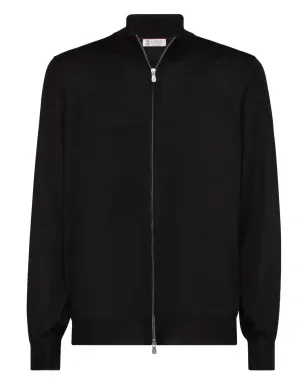 Brunello Cucinelli ジップアップ編みニットカシミヤセーター - サムネイル1