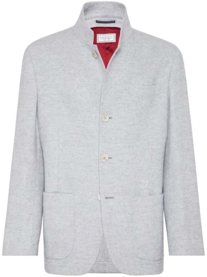 Brunello Cucinelli Brunello Cucinelli カシミヤ混 シングルブレストコートの商品画像