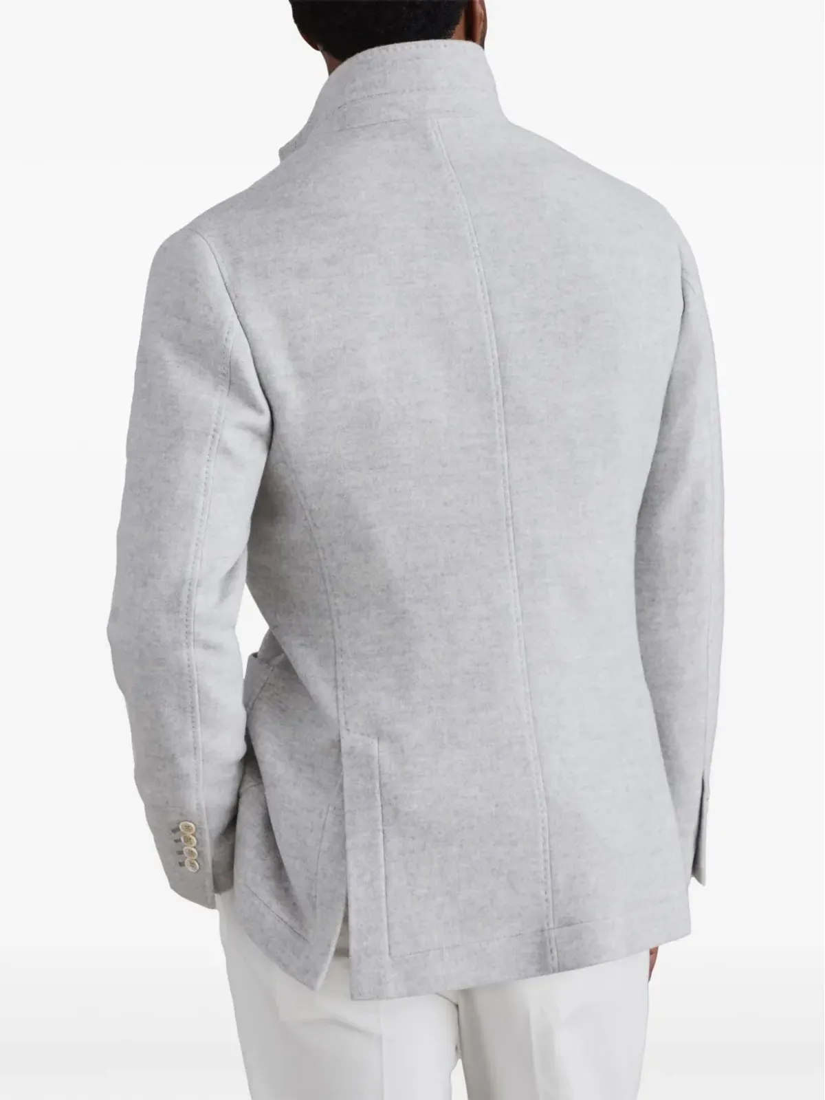 Brunello Cucinelli カシミヤ混 シングルブレストコート - 画像2