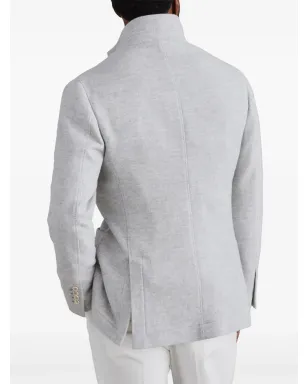 Brunello Cucinelli カシミヤ混 シングルブレストコート - サムネイル2