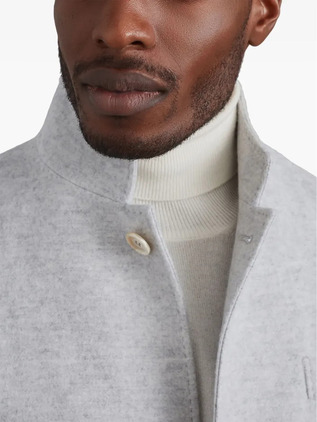 Brunello Cucinelli カシミヤ混 シングルブレストコート - 画像3