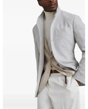 Brunello Cucinelli カシミヤ混 シングルブレストコート - サムネイル4