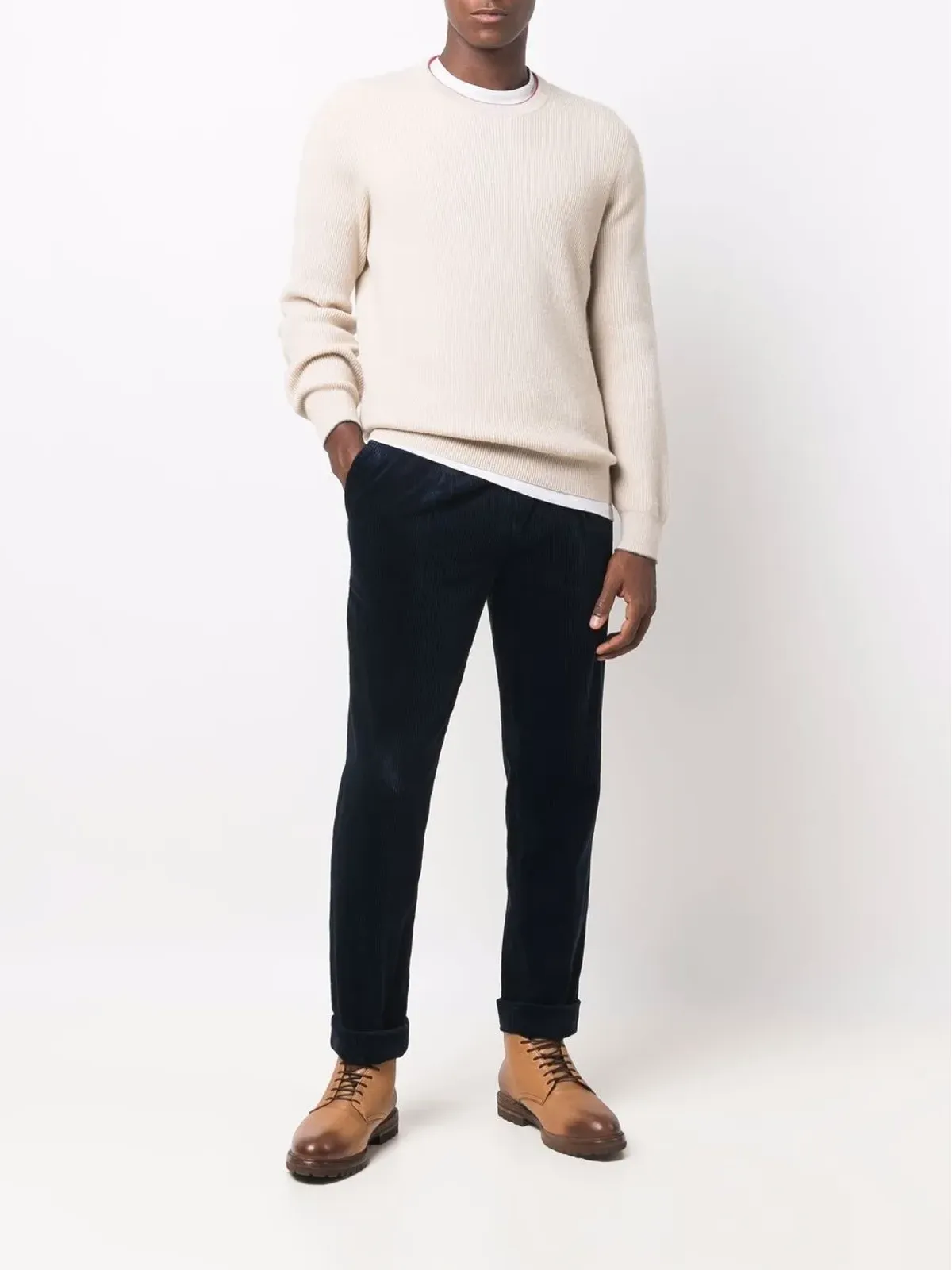 Brunello Cucinelli コーデュロイ・ストレートレッグパンツ - 画像2